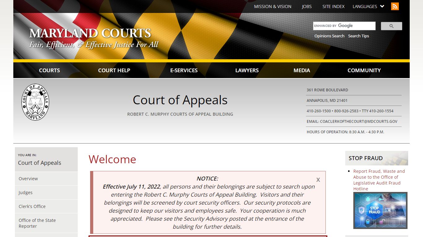 Welcome | Maryland Courts